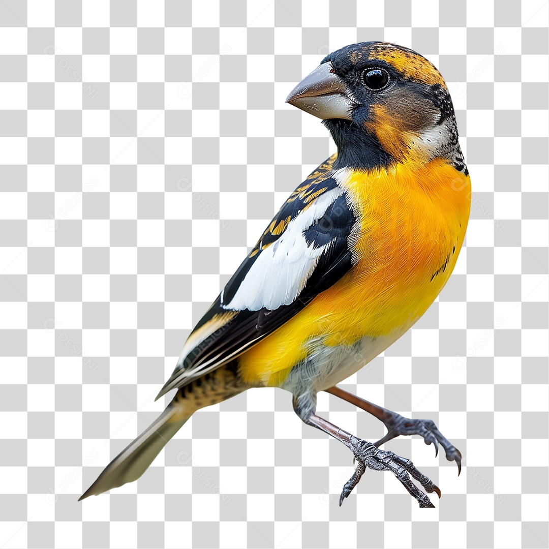 Pássaro Grosbeak PNG Transparente