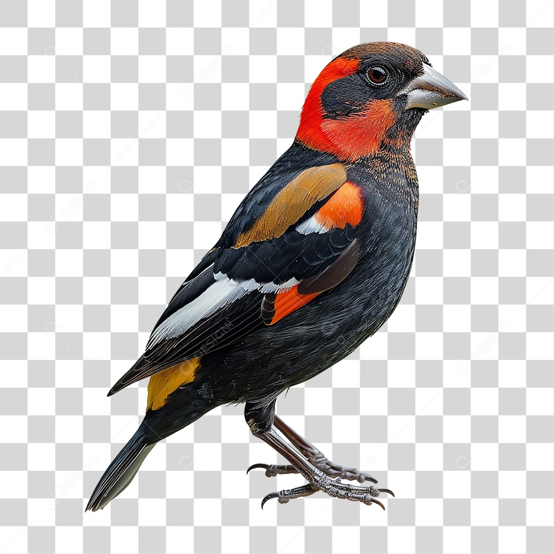 Pássaro Grosbeak PNG Transparente