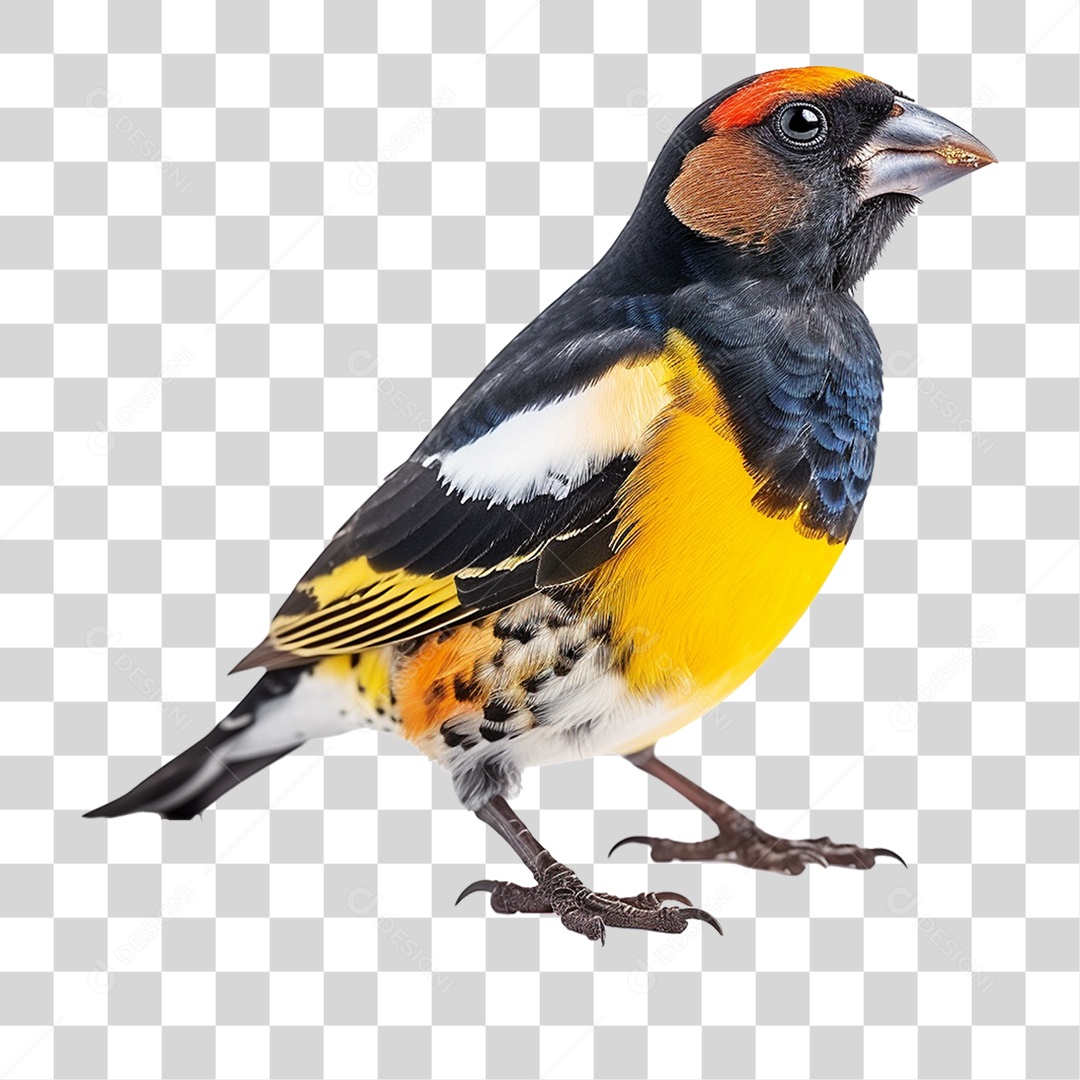 Pássaro Grosbeak PNG Transparente