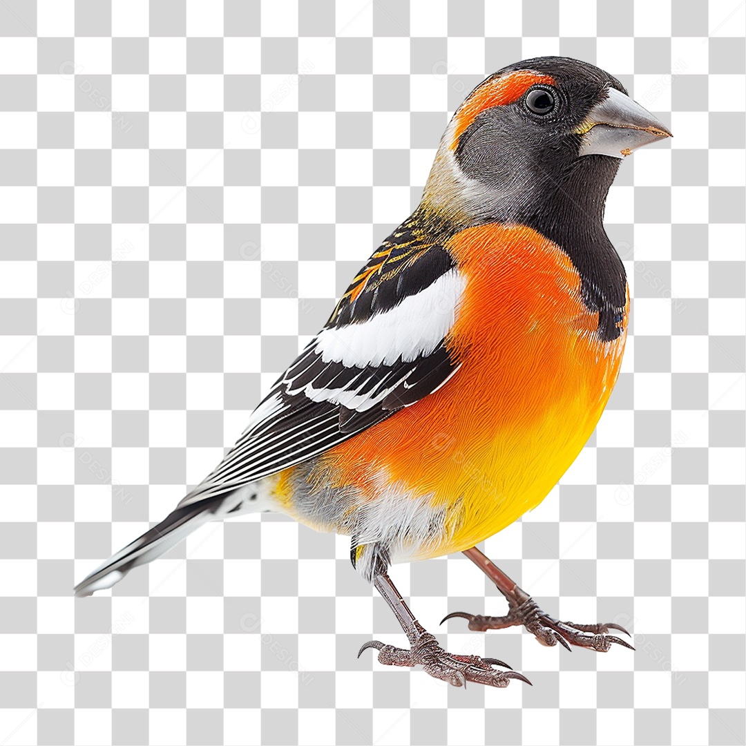 Pássaro Grosbeak PNG Transparente