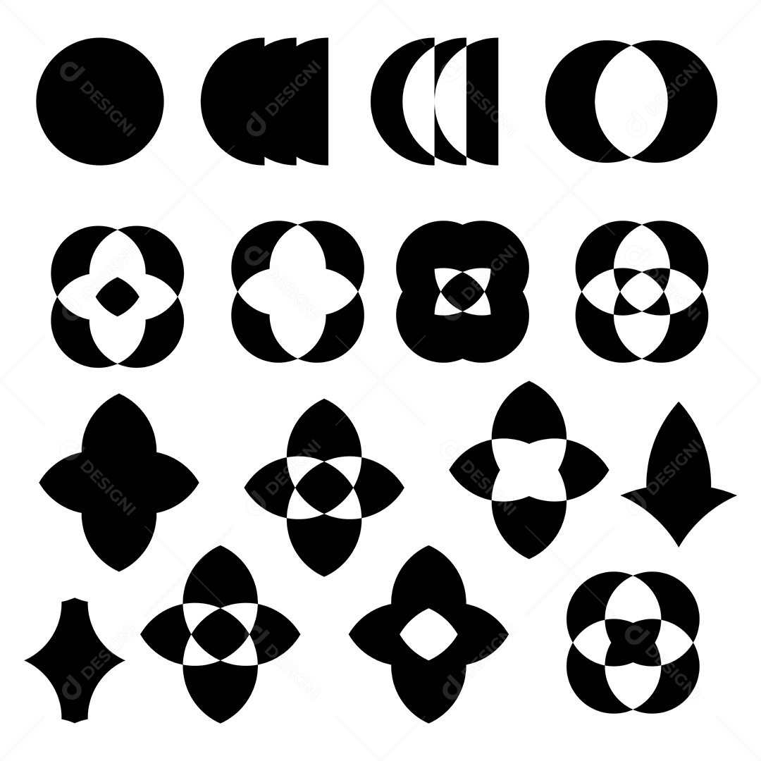Conjunto de Formas Geométrica Vetor EPS
