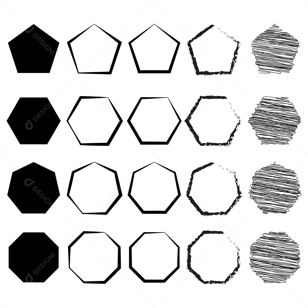 Conjunto de Formas Geométricas Vetor EPS