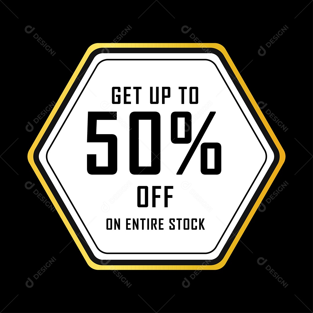 Desconto de 50% Ilustração Vetor EPS