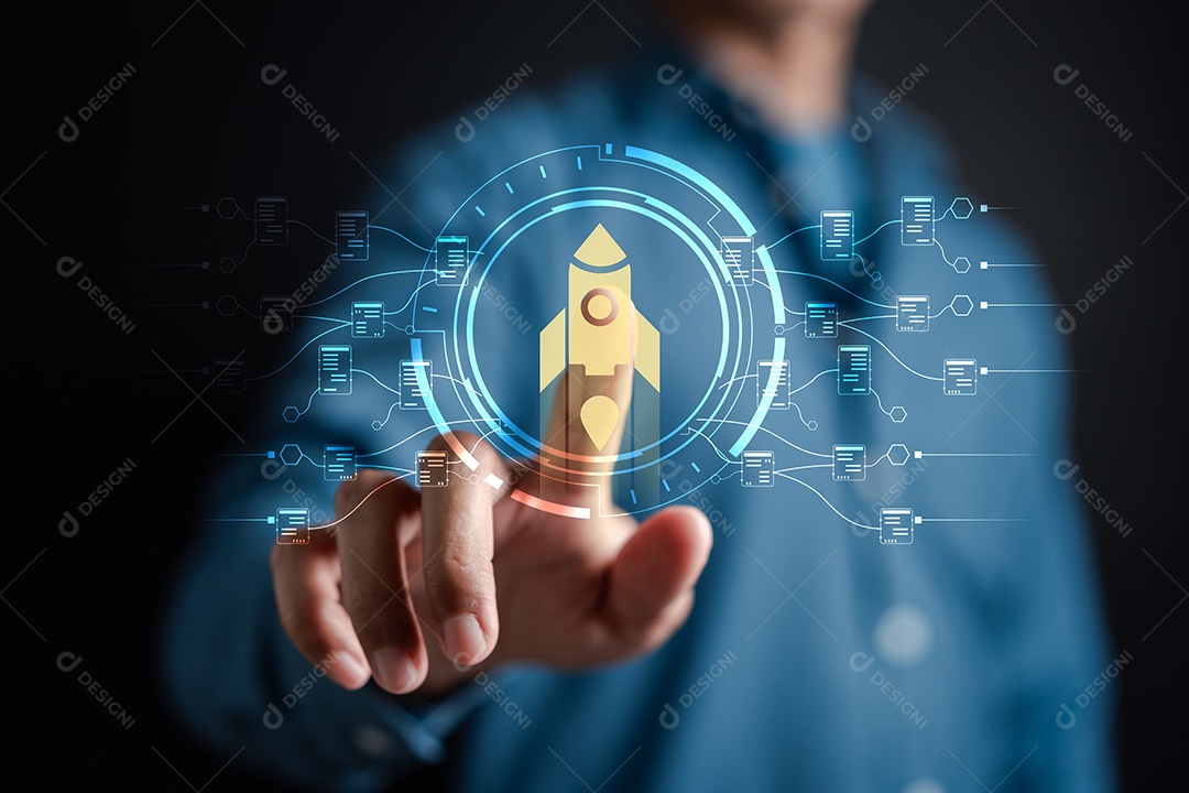 Homem jovem empresário em seu escritório