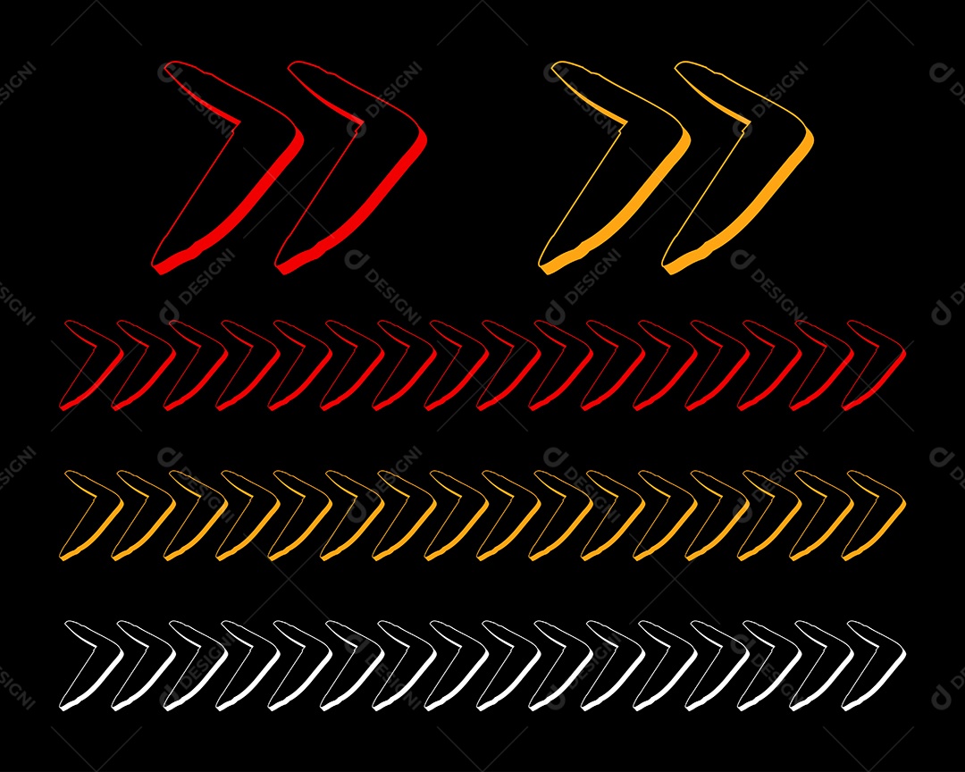 Conjunto de Setas Ilustração Vetor EPS