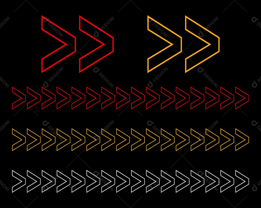 Conjunto de Setas Ilustração Vetor EPS