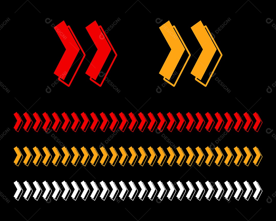 Conjunto de Setas Ilustração Vetor EPS