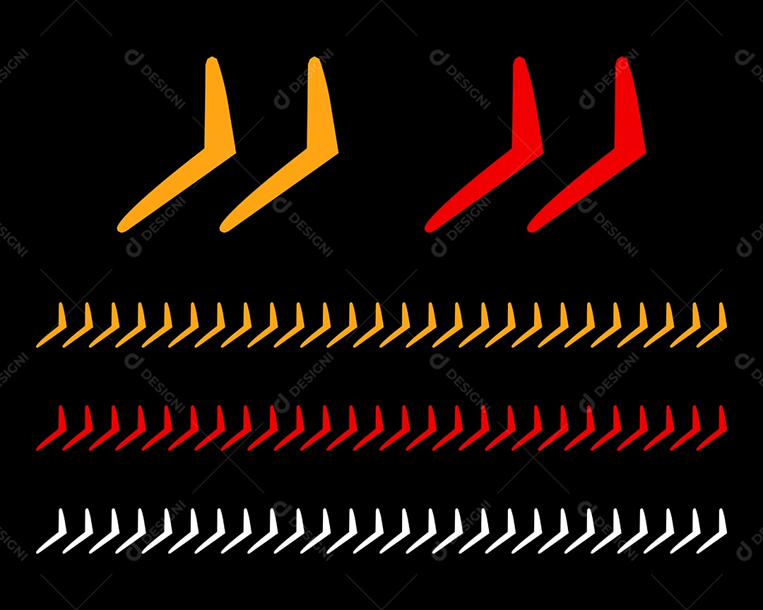 Conjunto de Setas Ilustração Vetor EPS