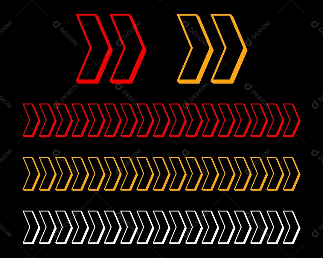 Conjunto de Setas Ilustração Vetor EPS