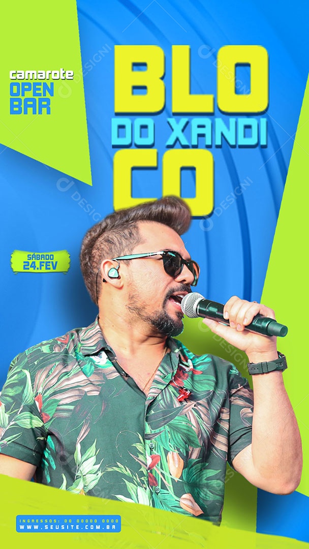 Flyer Story Xandi Camrote Open Bar Social Media PSD Editable Block