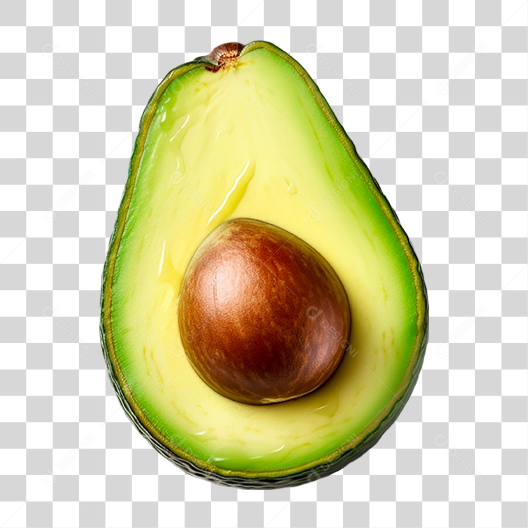 Avocado Cut in Half Transparent PNG