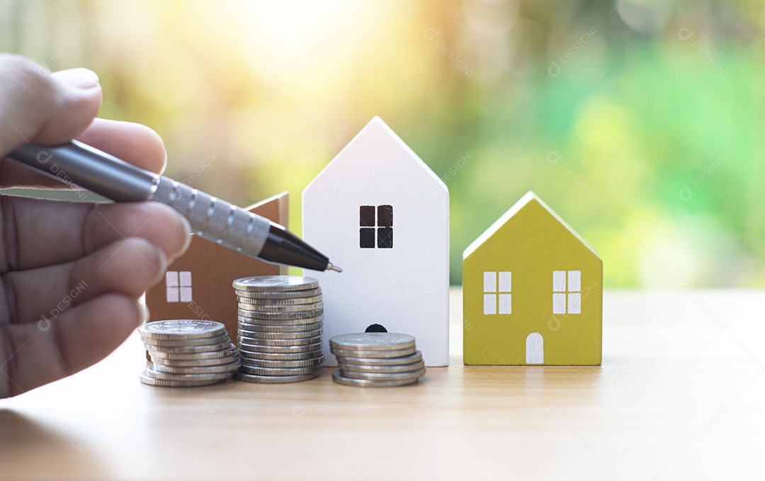 Conceito de aquisição de casa própria e investimento imobiliário