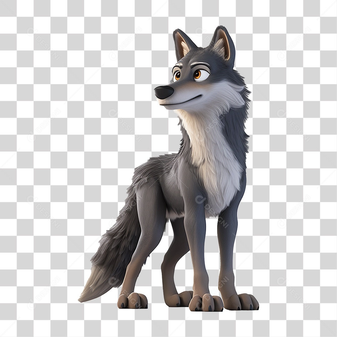 Lobo Animal Desenho PNG Transparente