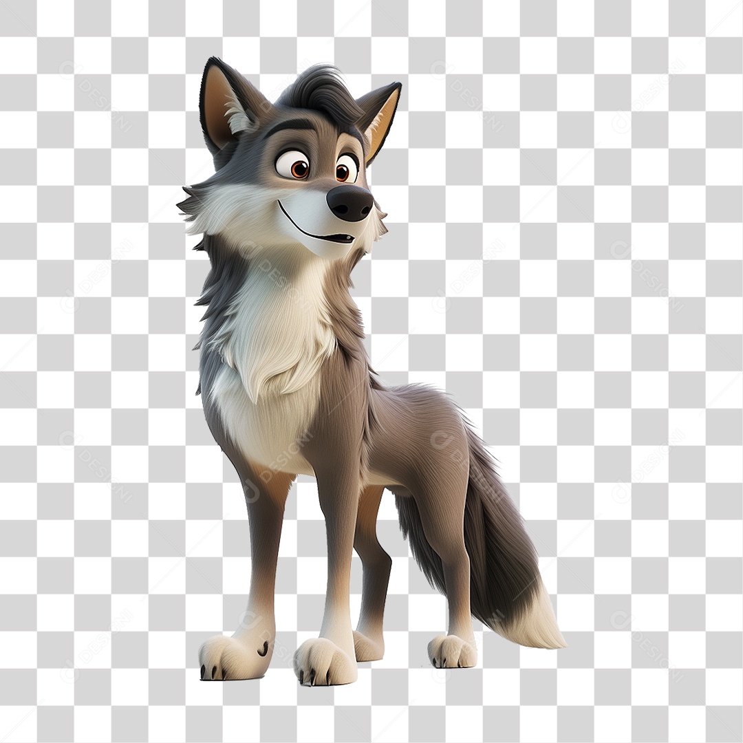 Lobo Animal Desenho PNG Transparente