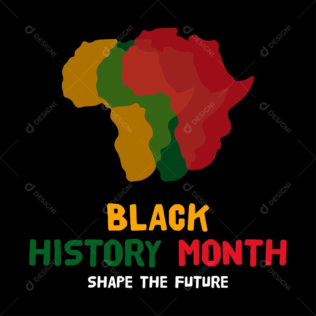 Mês da Historia Negra Ilustração Vetor EPS