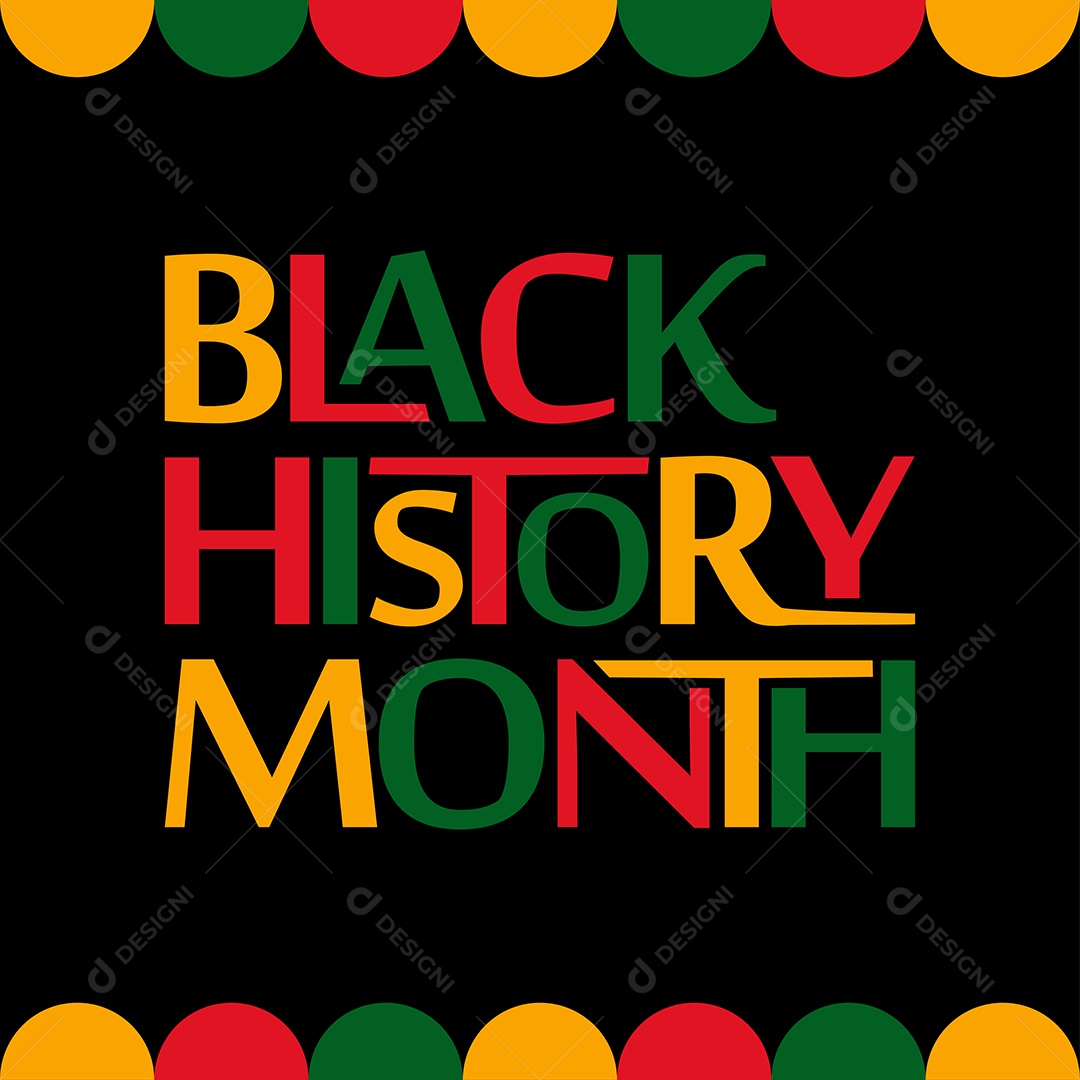Mês da Historia Negra Ilustração Vetor EPS
