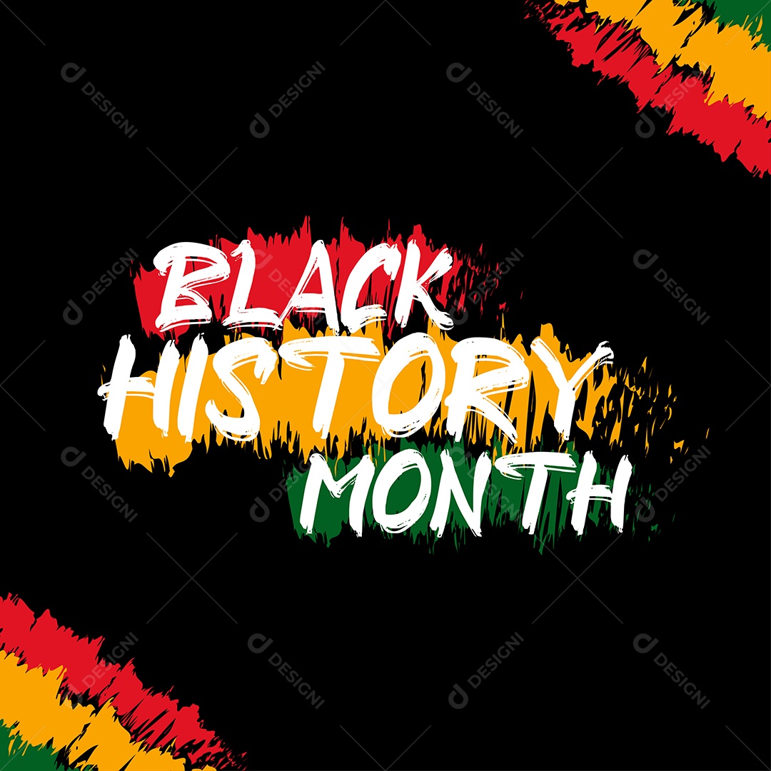 Mês da Historia Negra Ilustração Vetor EPS
