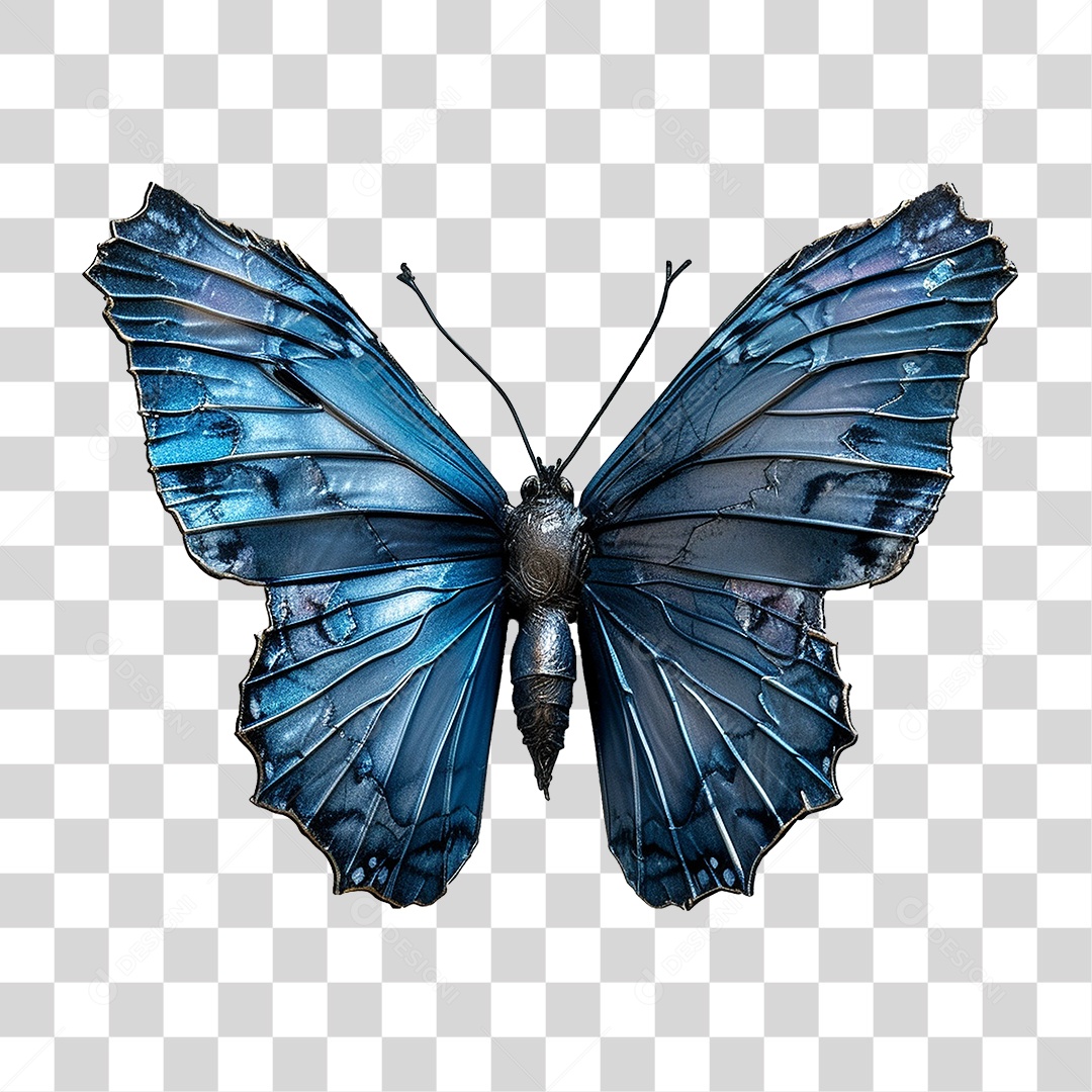 Borboleta Azul PNG Transparente