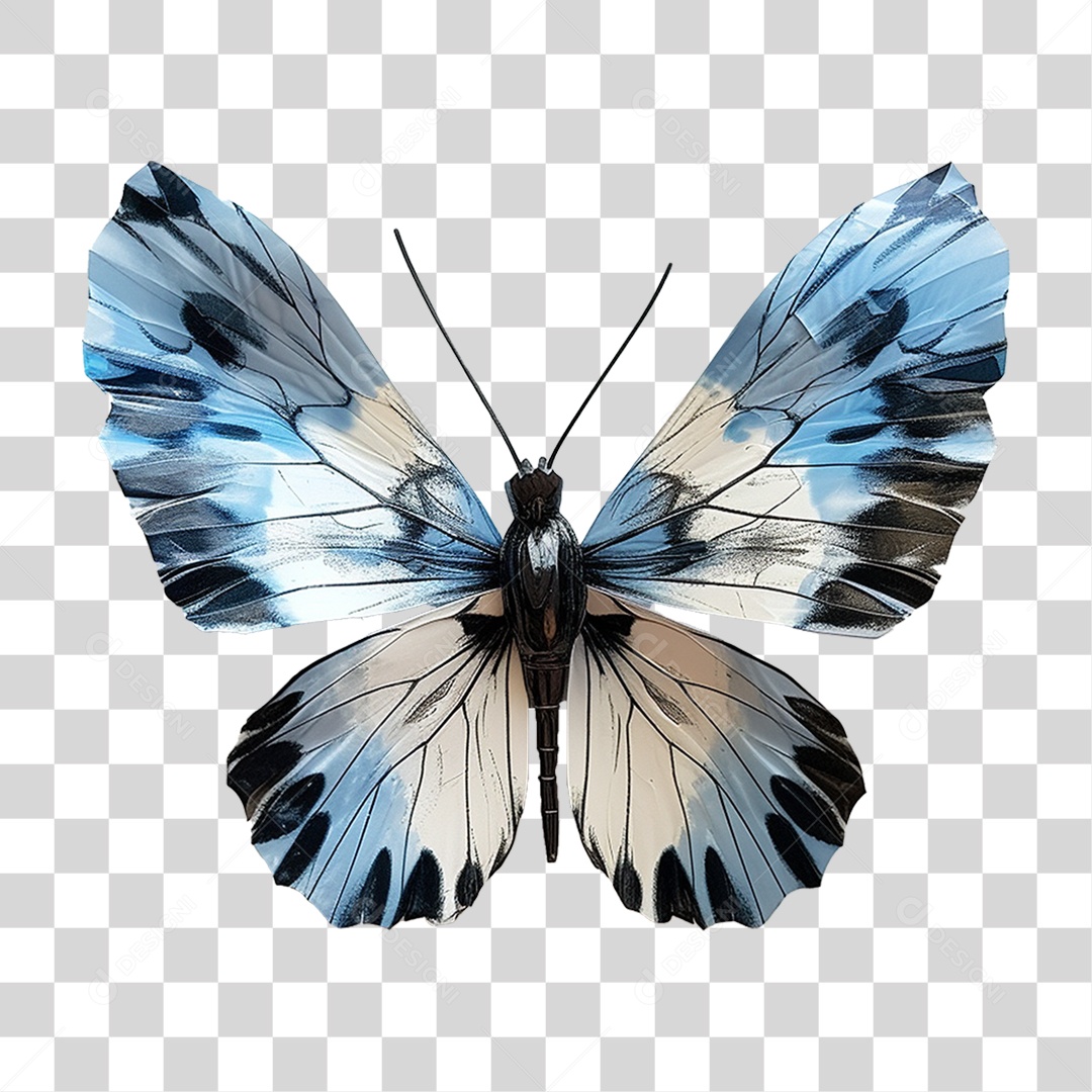 Borboleta Azul PNG Transparente