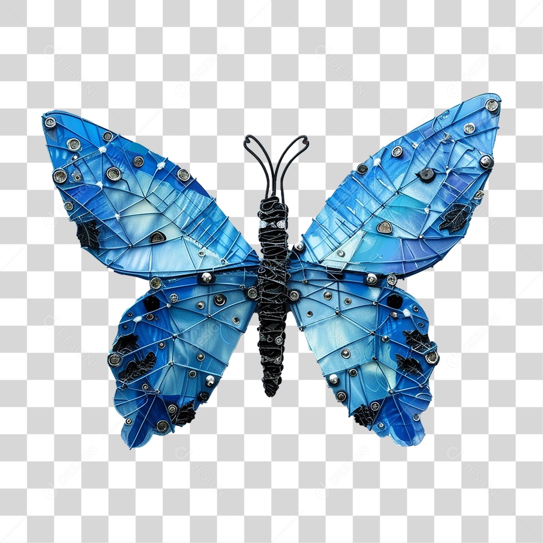 Borboleta Azul PNG Transparente