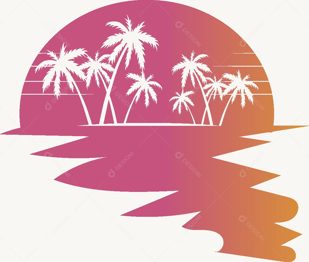 Modelo de Logo de Praia Vetor EPS