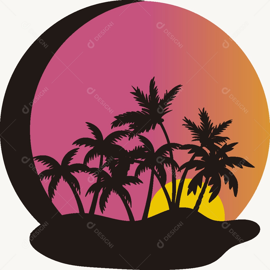 Modelo de Logo de Praia Vetor EPS