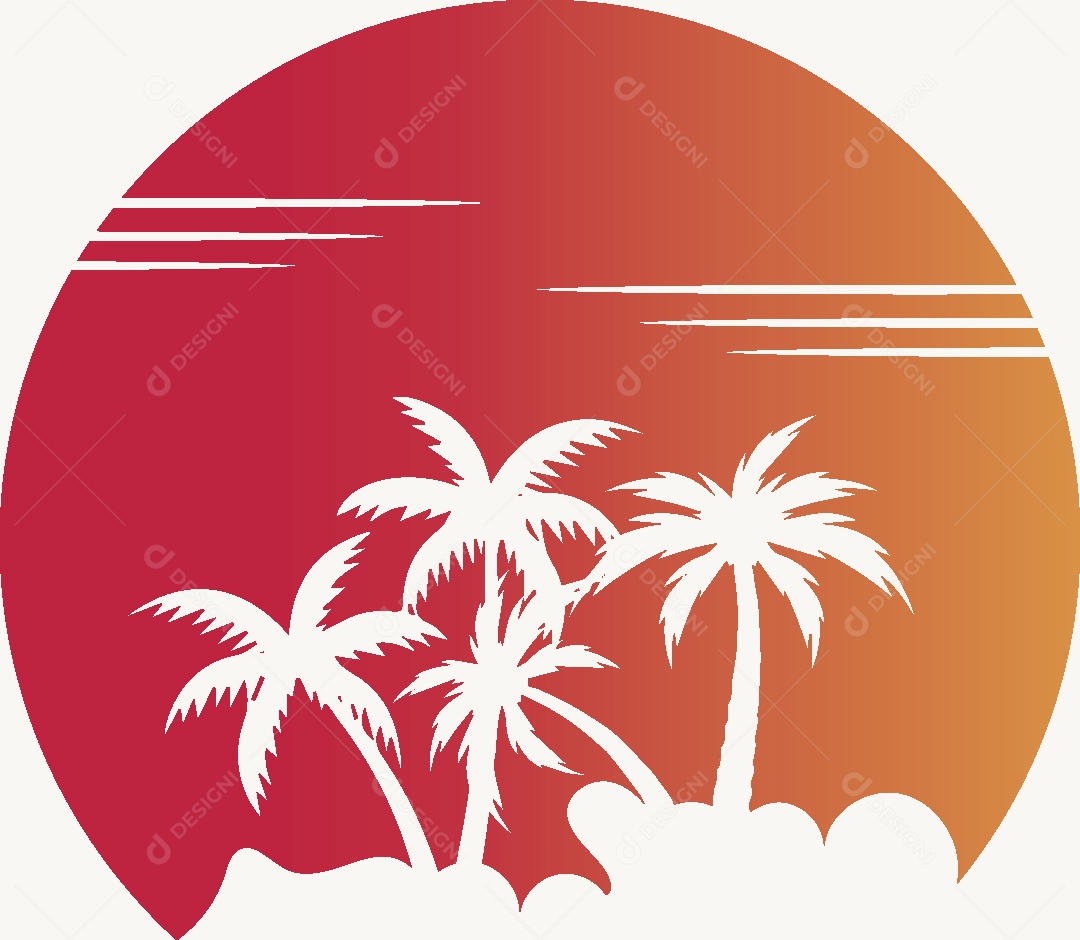 Modelo de Logo de Praia Vetor EPS