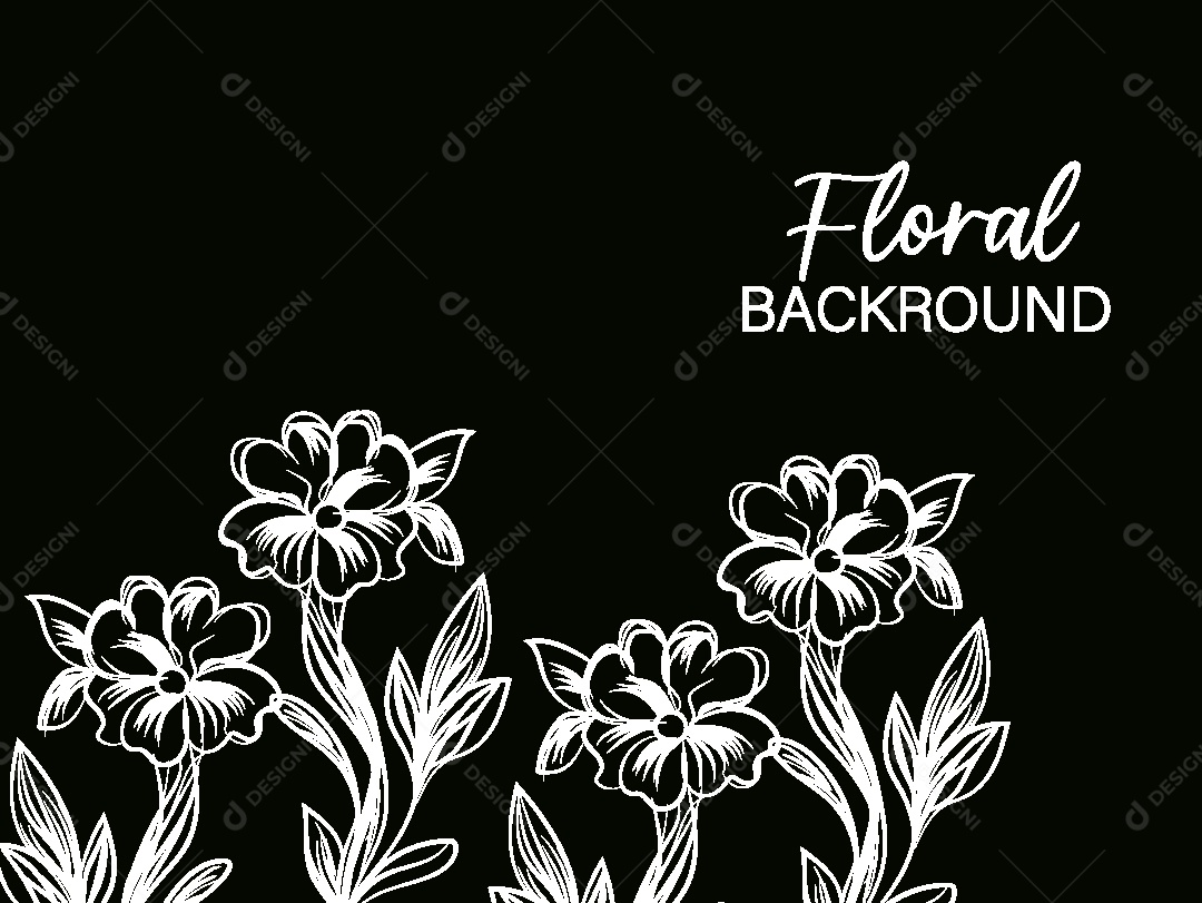 Background Floral Ilustração Vetor EPS