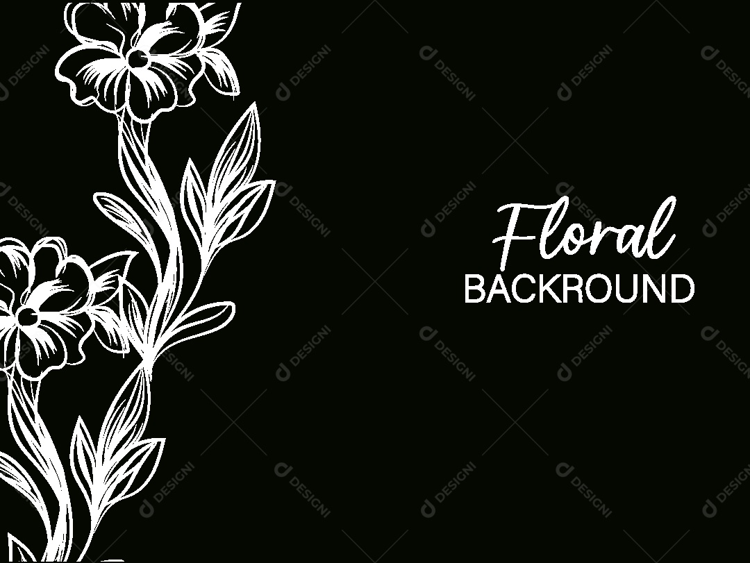 Background Floral Ilustração Vetor EPS