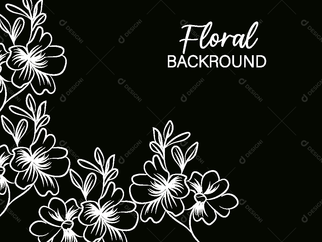 Background Floral Ilustração Vetor EPS