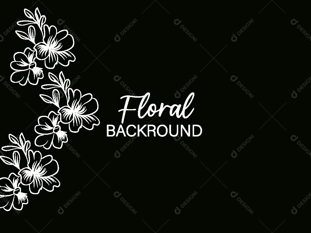 Background Floral Ilustração Vetor EPS