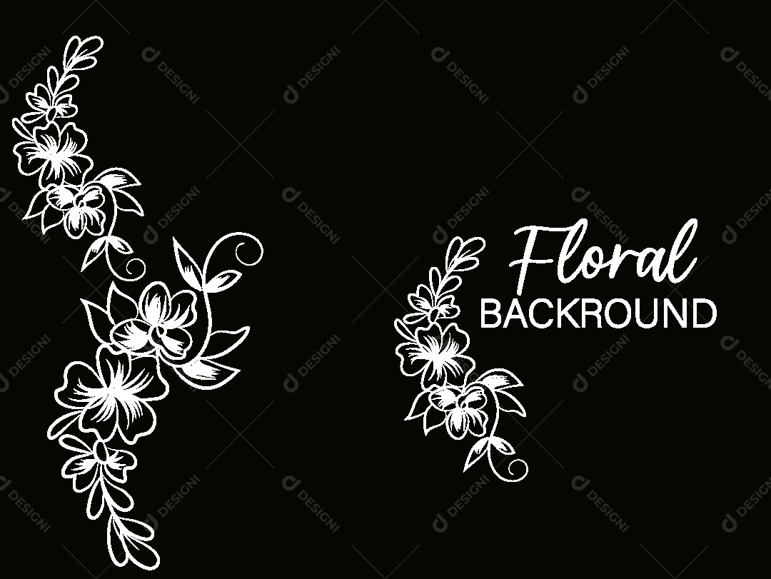 Background Floral Ilustração Vetor EPS