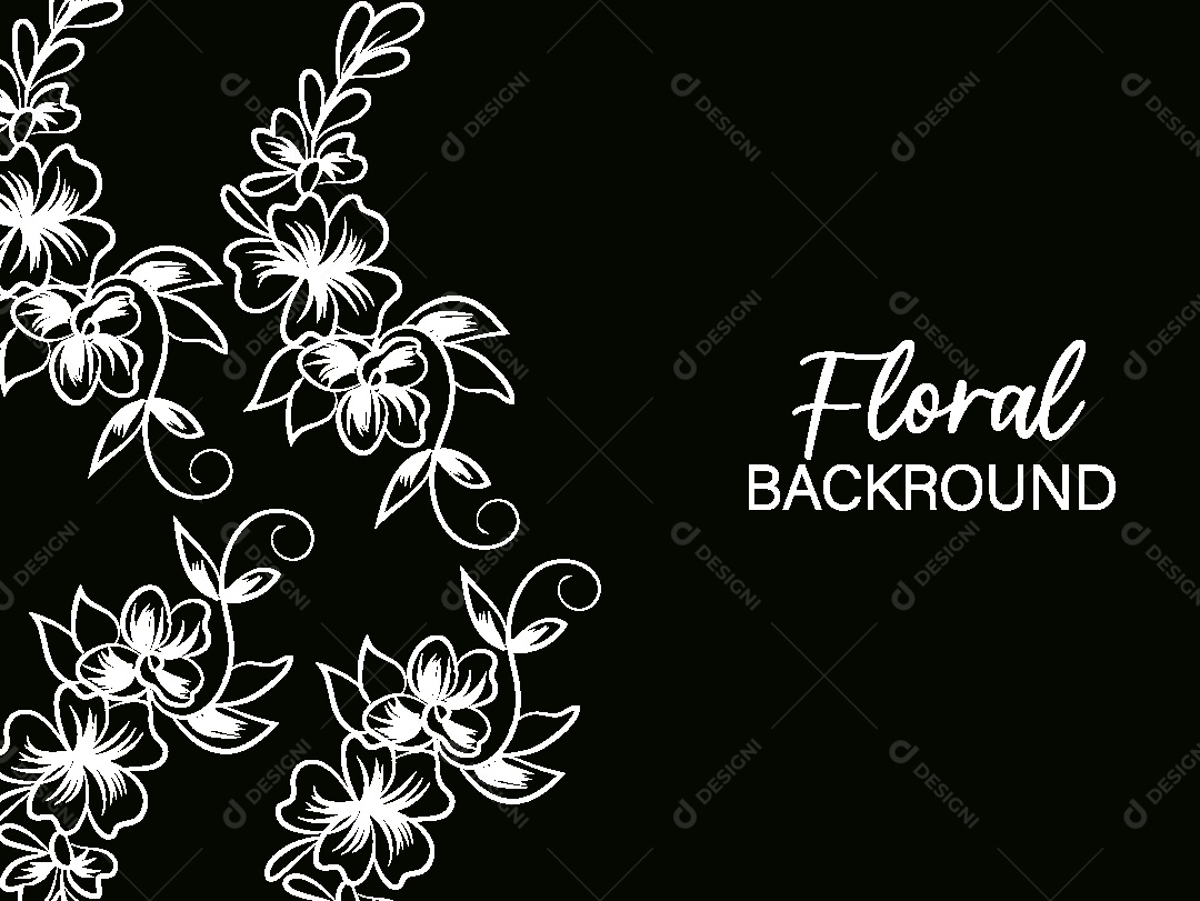 Background Floral Ilustração Vetor EPS