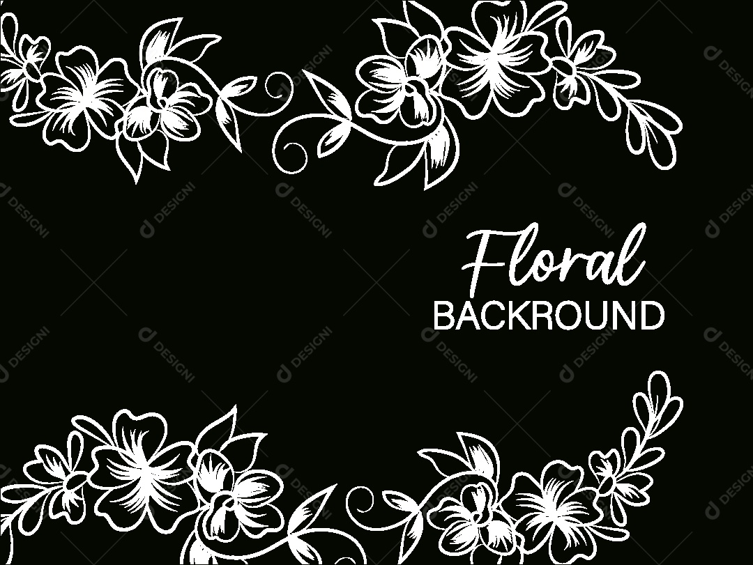 Background Floral Ilustração Vetor EPS