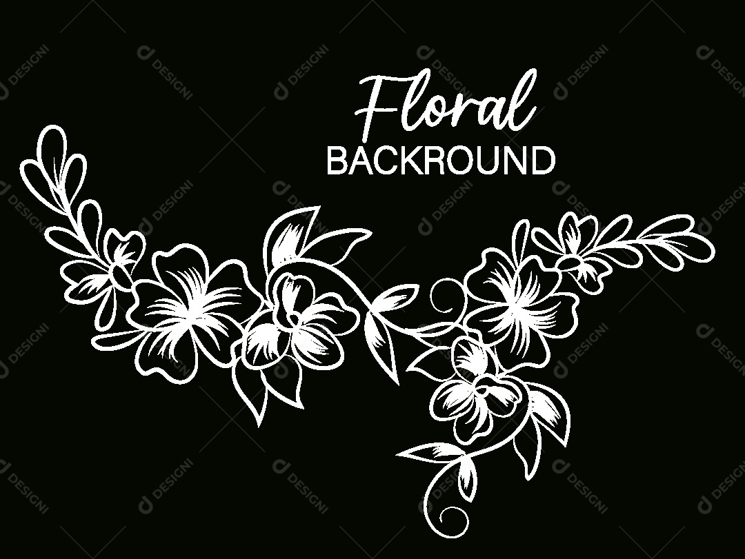 Background Floral Ilustração Vetor EPS