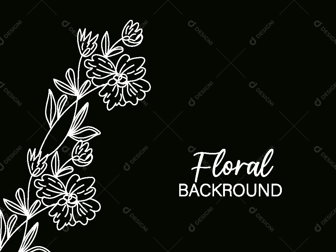 Background Floral Ilustração Vetor EPS