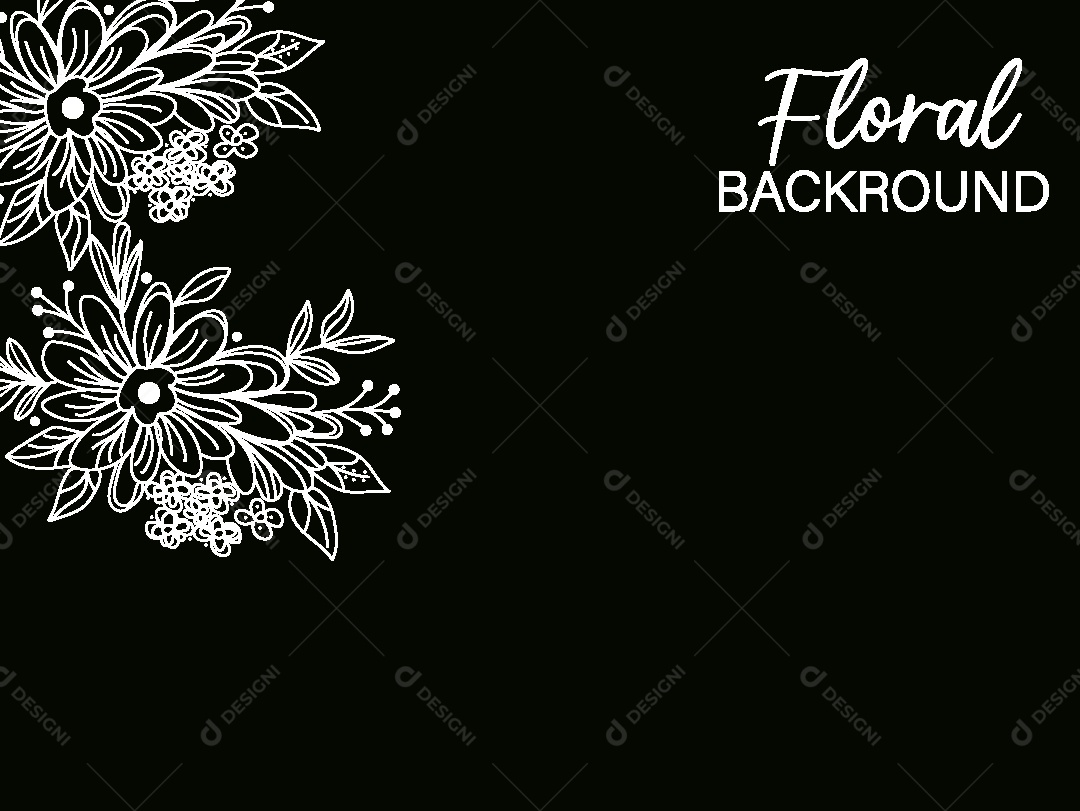 Background Floral Ilustração Vetor EPS
