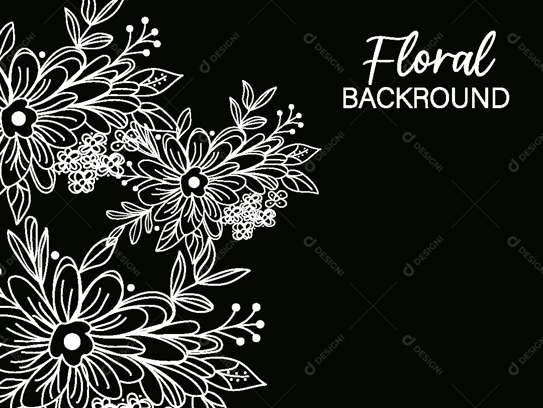 Background Floral Ilustração Vetor EPS