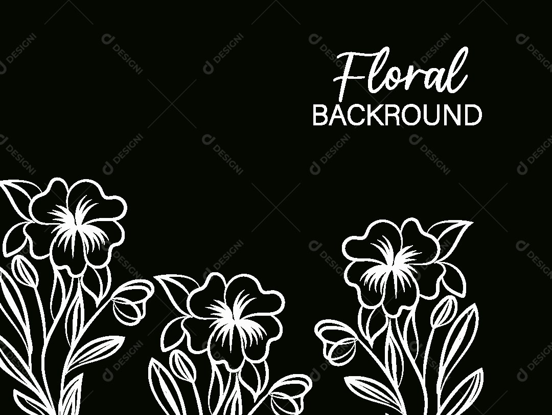 Background Floral Ilustração Vetor EPS