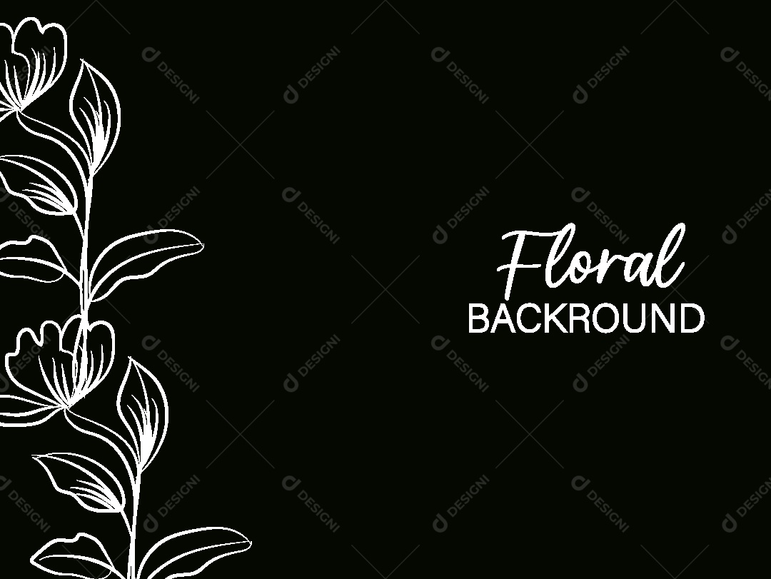 Background Floral Ilustração Vetor EPS