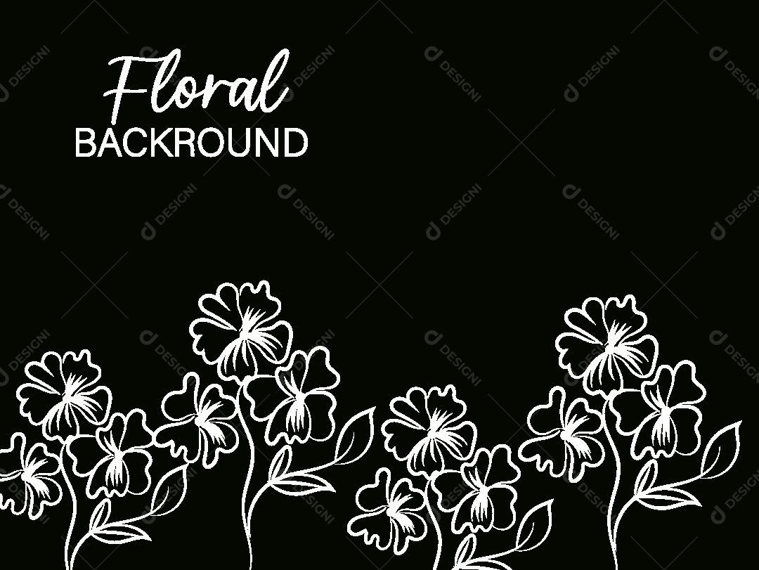 Background Floral Ilustração Vetor EPS