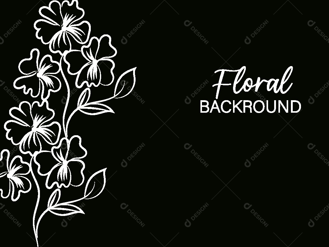 Background Floral Ilustração Vetor EPS