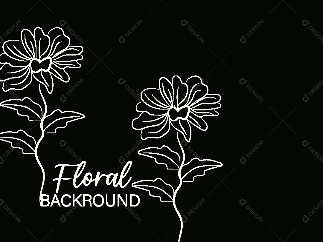 Background Floral Ilustração Vetor EPS