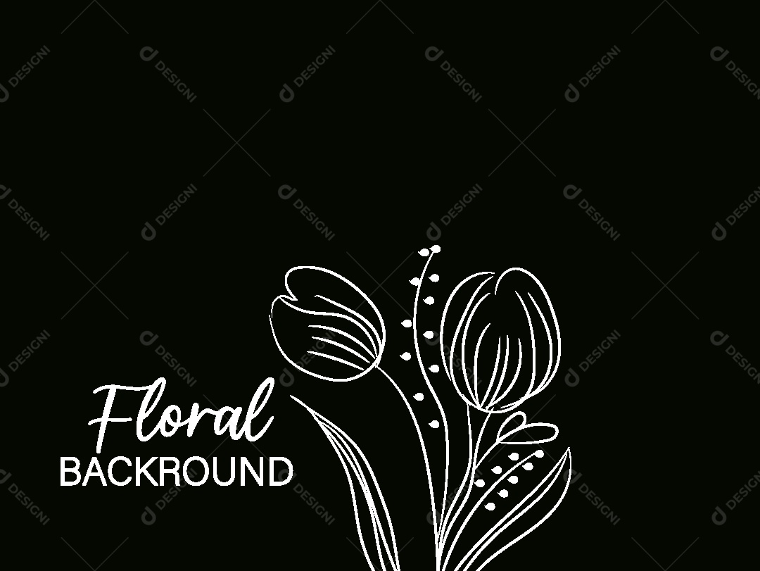 Background Floral Ilustração Vetor EPS