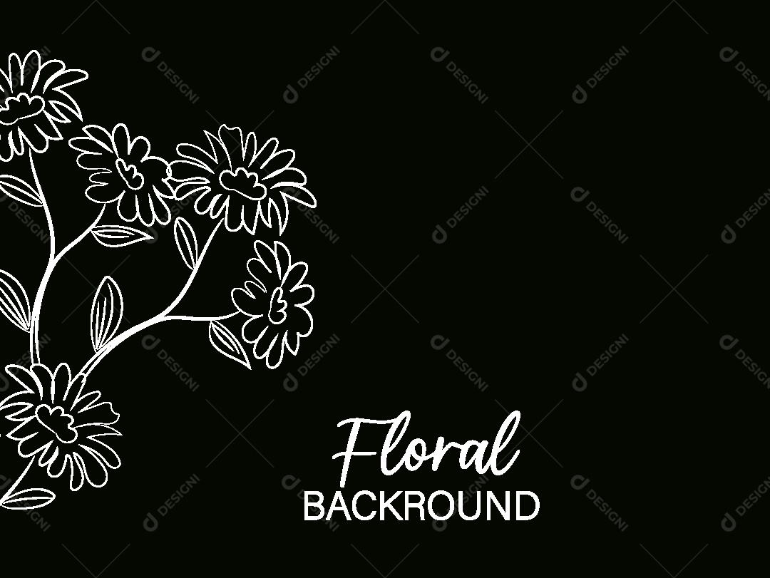 Background Floral Ilustração Vetor EPS