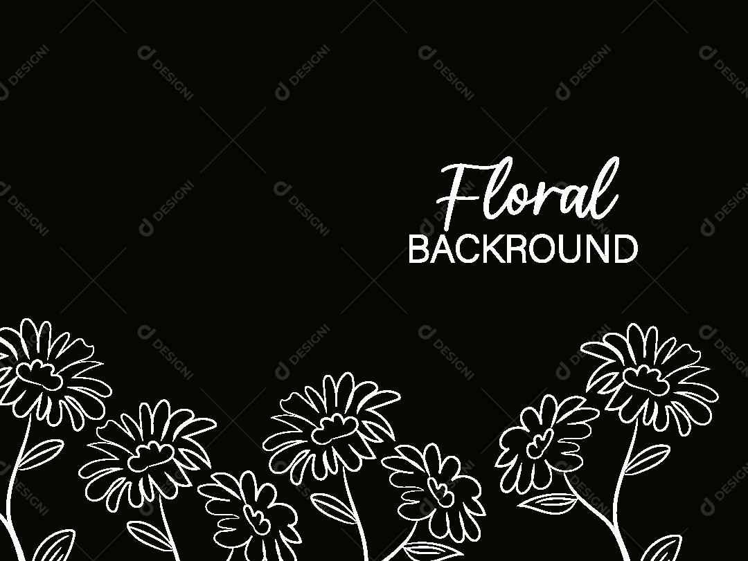Background Floral Ilustração Vetor EPS