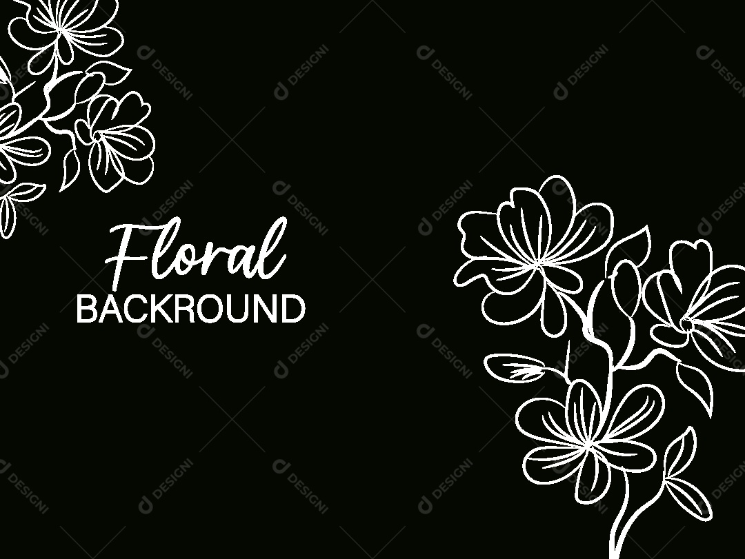 Background Floral Ilustração Vetor EPS