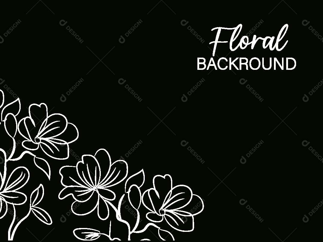 Background Floral Ilustração Vetor EPS