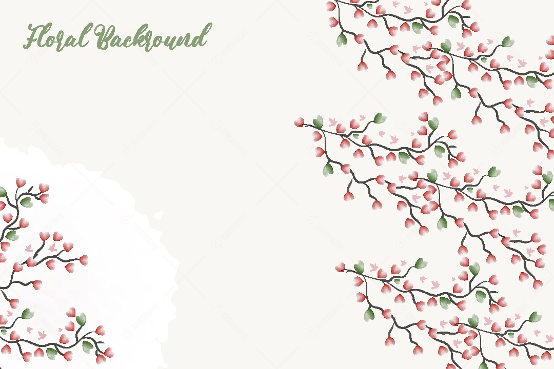 Background Floral Ilustração Vetor EPS