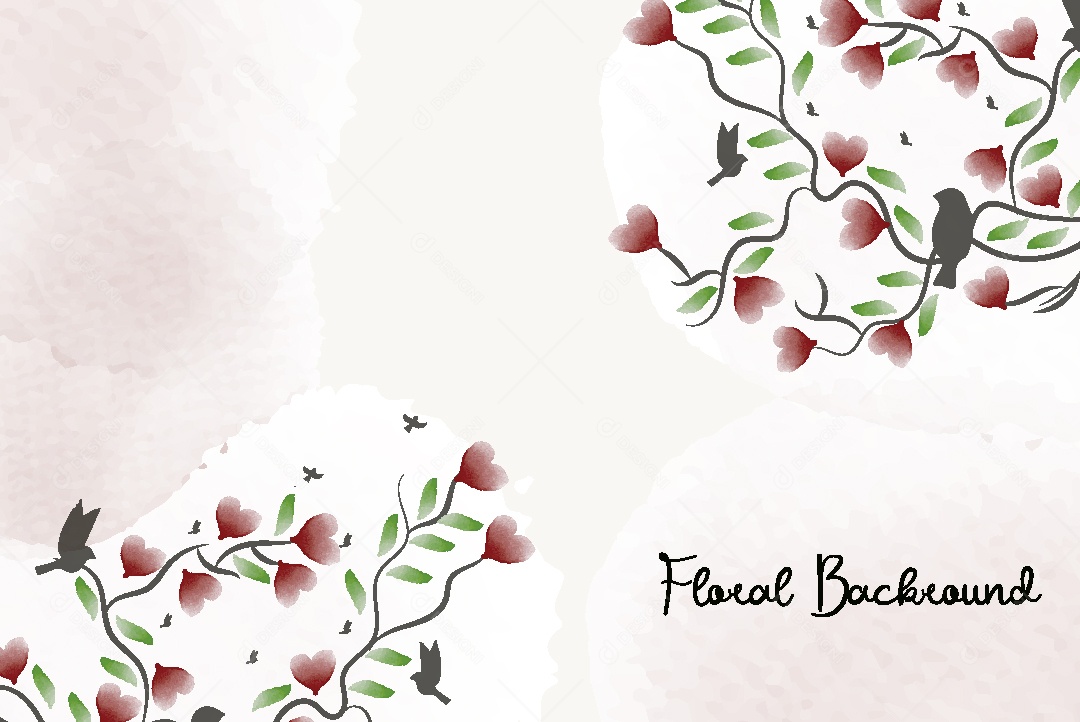 Background Floral Ilustração Vetor EPS